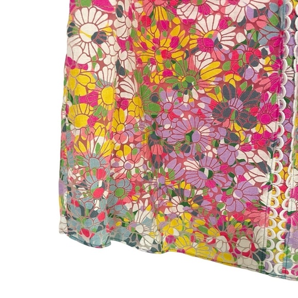 Kate Spade Mainline Floral Dots Burnout Blouse size M - Picture 6 of 12